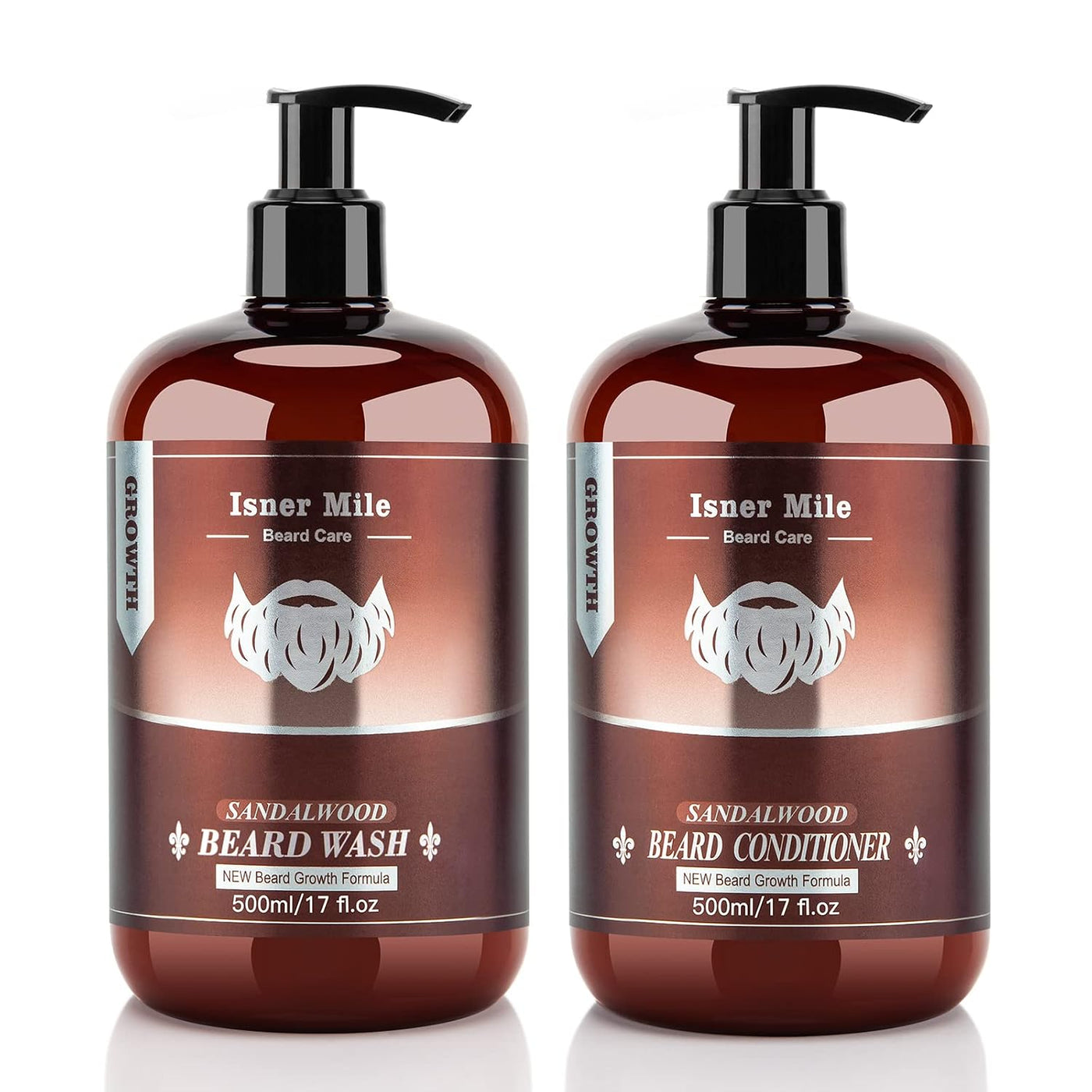 ISNER MILE Set de lavado y acondicionador para barba para hombres,...
