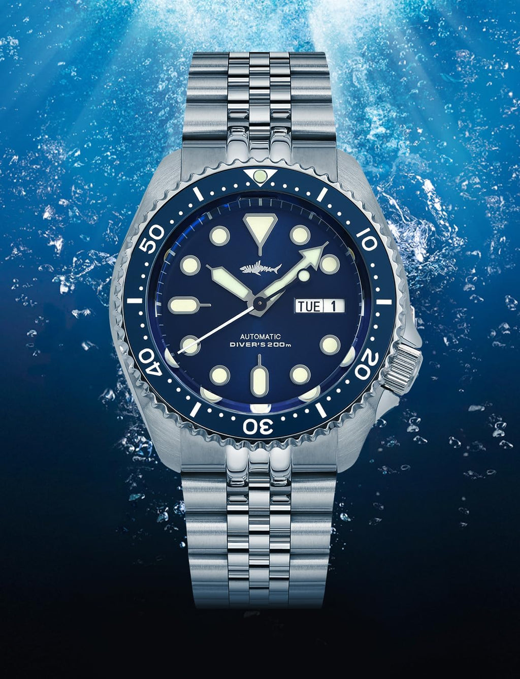 TACTICAL FROG Heimdallr SKX007 Relojes para hombre, movimiento NH36A, cristal de zafiro, buceo automático, 200M, C3 luminoso, esfera de 42mm