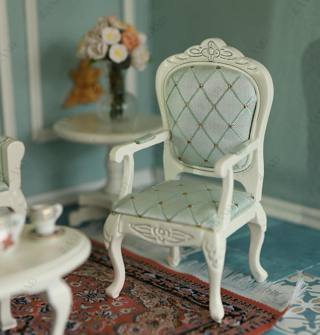 iLAND Juego de muebles de casa de muñecas victoriana, muebles y acc...