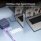 j5create Base USB-C 11 en 1 - Pantalla HDMI 4K dual, USB-A x 2, USB-C x 2