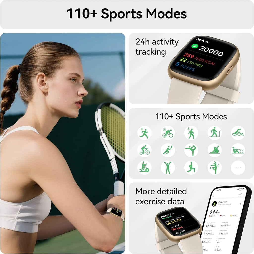 Reloj inteligente con Alexa integrado, rastreador de fitness de llamadas