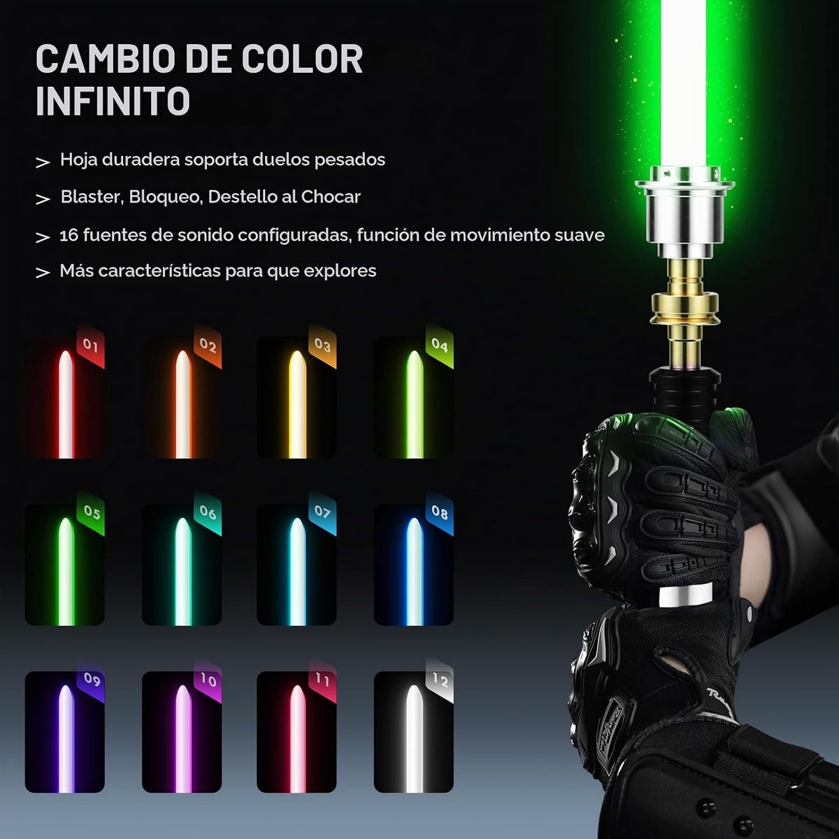 SaberLabs Lightsaber con Bluetooth App, Smooth Swing, Sound Fonts, Motion Control Light Saber para Adults, Cosplay