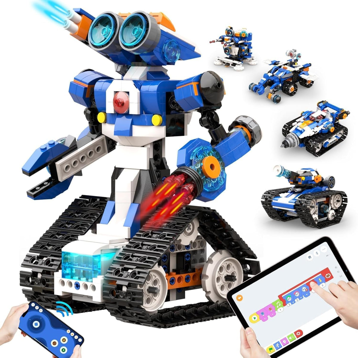Apitor STEM Coding Robot Toy 6-en-1 Building Kit para Boys 8-12 480 Blocks