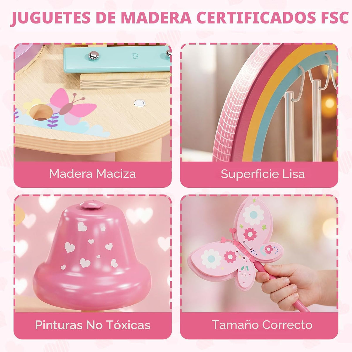 Lehoo Castle Juego de batería para niños pequeños, juguetes Montessori de