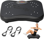 Máquina de placa vibratoria para ejercicio 480 lbs, pantalla a color, Bluetooth, 99 velocidades