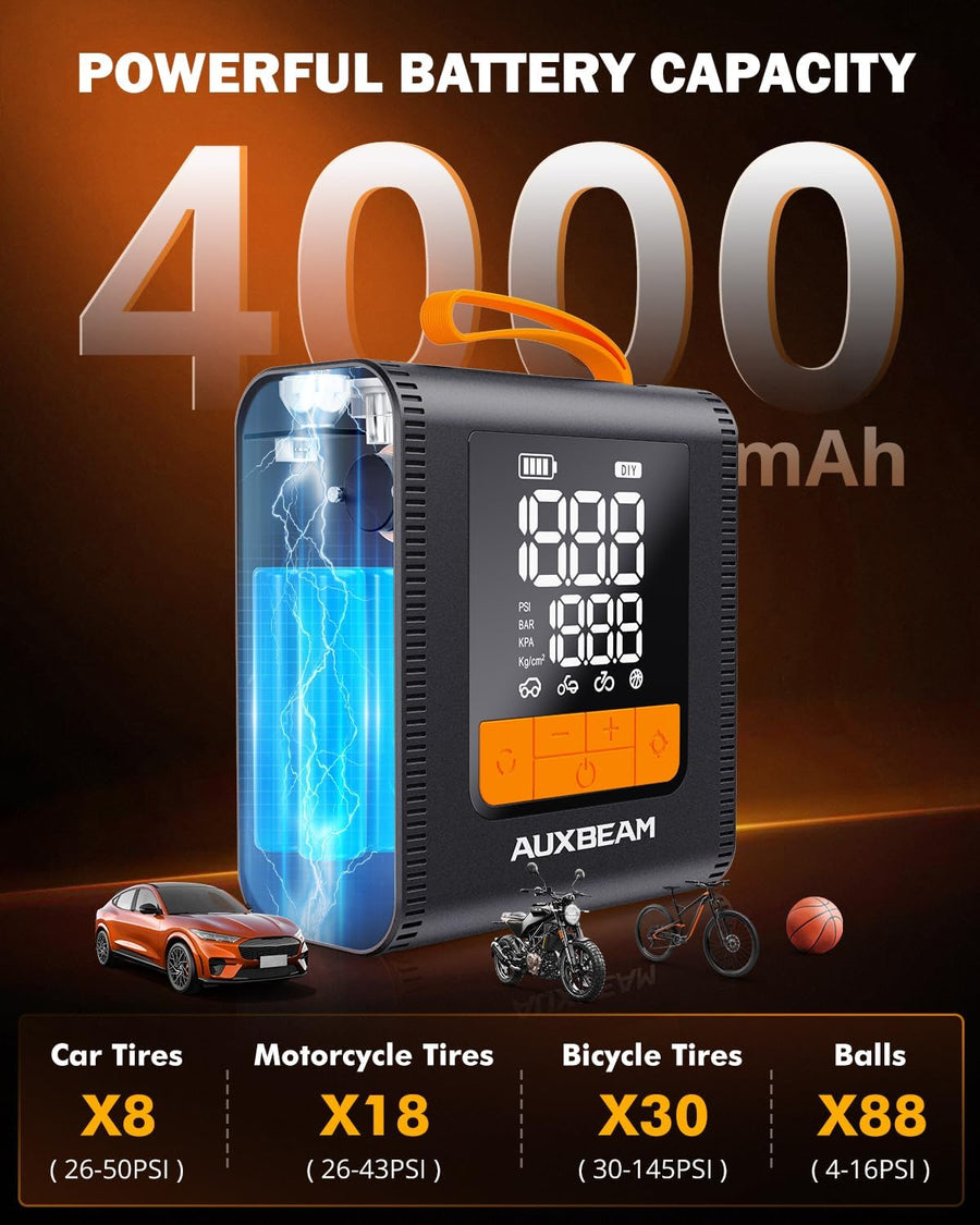 AUXBEAM Inflador de neumáticos de la serie H4, compresor de aire po...