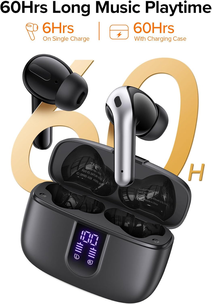 TAGRY Auriculares Bluetooth verdaderamente inalámbricos de reproduc...