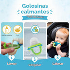 Mordedores de congelador rellenables para bebés, fabricados en Estados Unidos, alivio calmante de la dentición