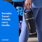 nutribullet Batidora portátil abatible con vaso aislante, inalámbrico, negro, NBPB50350AK