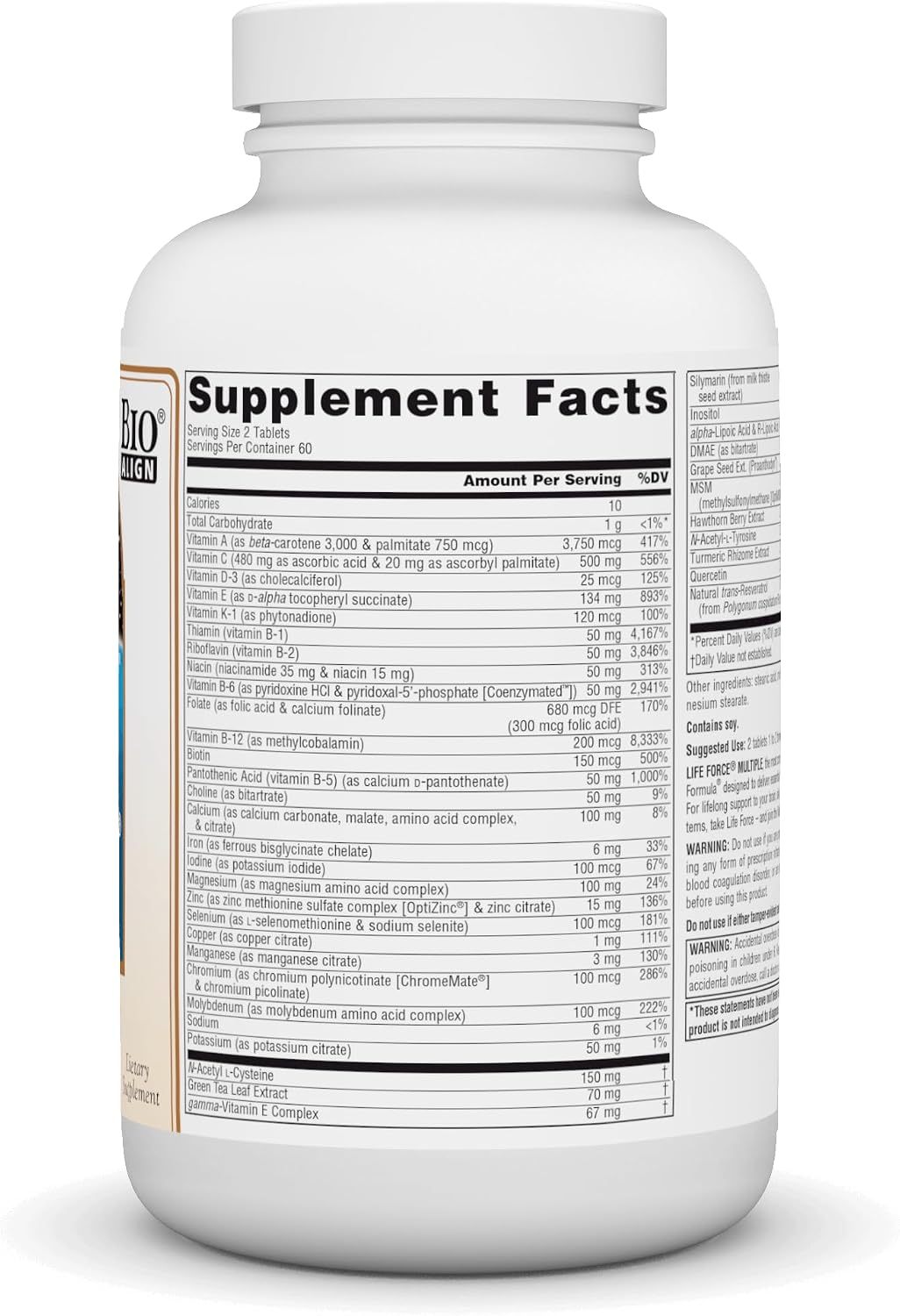 Source Naturals Life Force Multivitamínico diario múltiple Vitamina...