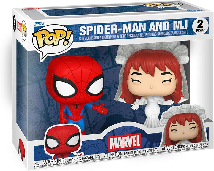 Funko Pop! Marvel: Parejas de superhéroes - Spider Man y MJ - Figur...