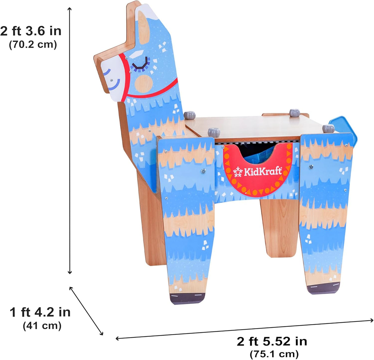 KidKraft Mesa de ladrillos de construcción con piñata de llama