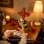 Juego de construcción de calendario de Adviento de Navidad de Jesús Cross Flower 2026, compatible con Lego, 24 días de cruz religiosa, coleccionables, cuenta regresiva, católicos, cristianos
