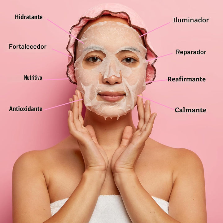 Meleell Paquete de 40 Mascarillas Faciales de Colágeno para el Cuid...