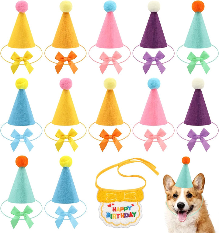 12 mini sombreros de fiesta para animales de peluche