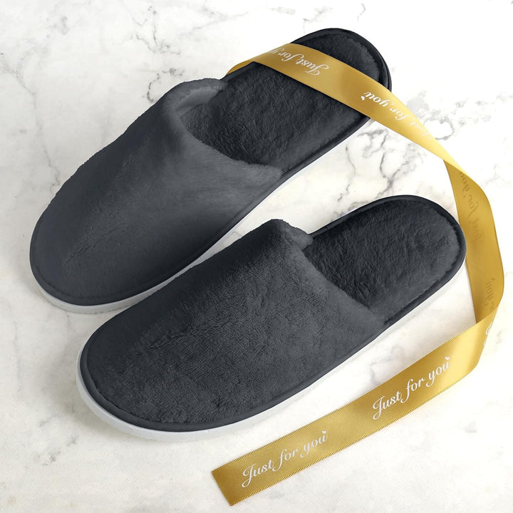 QatmMkt - 10 pares de pantuflas desechables unisex para invitados,...