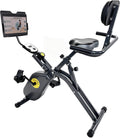 Bicicleta estática estática reclinada magnética plegable y