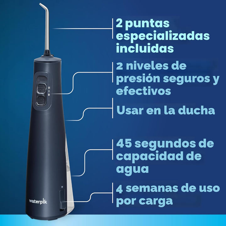 Waterpik Pulse 3100 - Irrigador dental portátil inalámbrico, recarg...