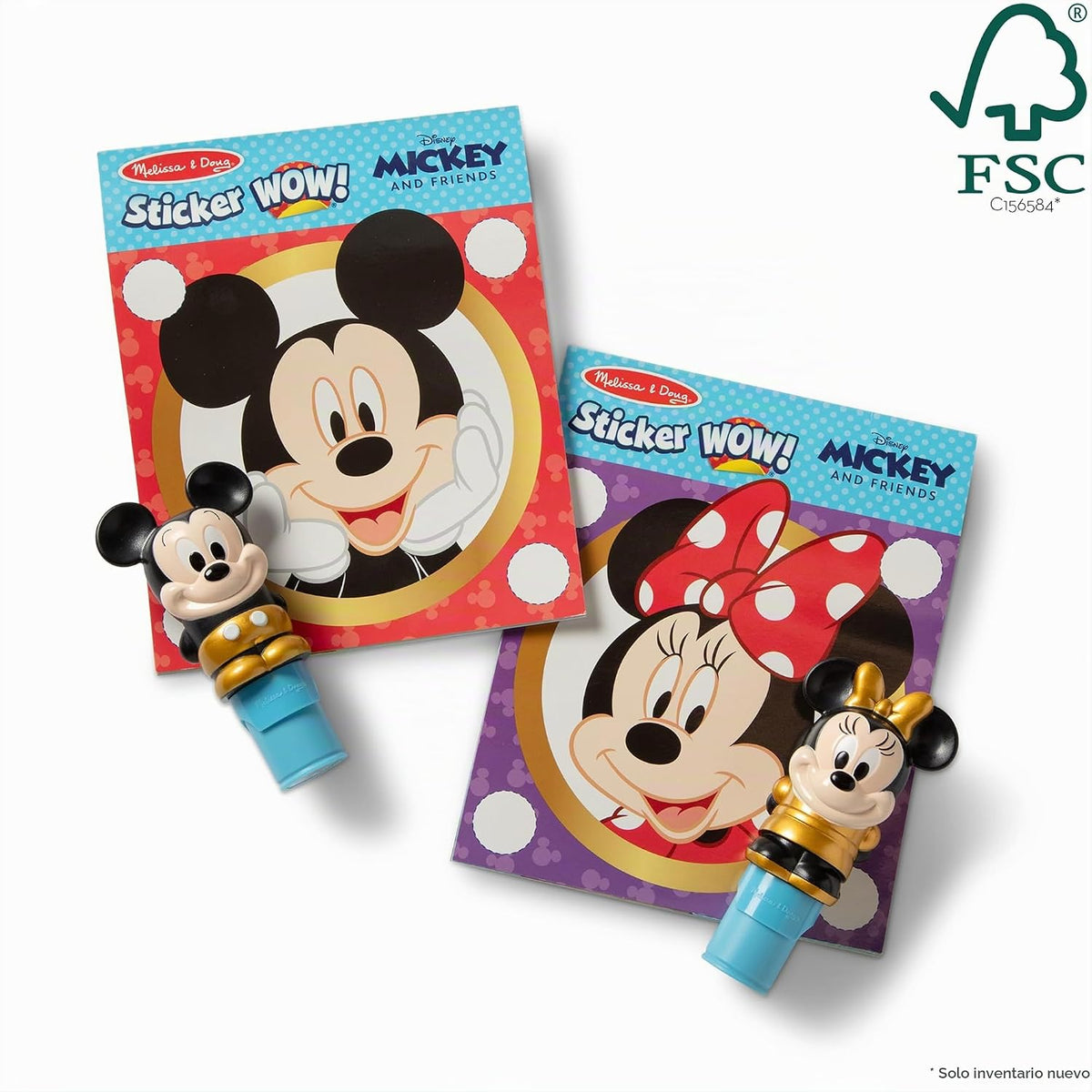 Melissa & Doug Sticker Wow! Disney Mickey & Minnie - Juego de sellos (2