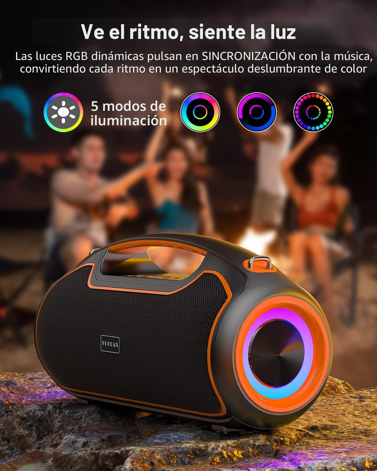 VUOPAX Altavoces Bluetooth portátiles inalámbricos de mejora, sonid...