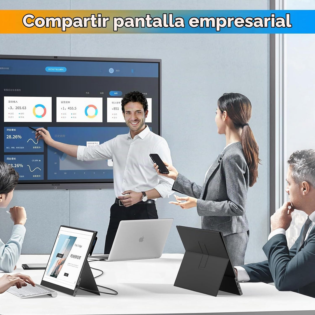 WGK Monitor portátil de borde estrecho de 17.3\u201D 1080P FHD 144H...