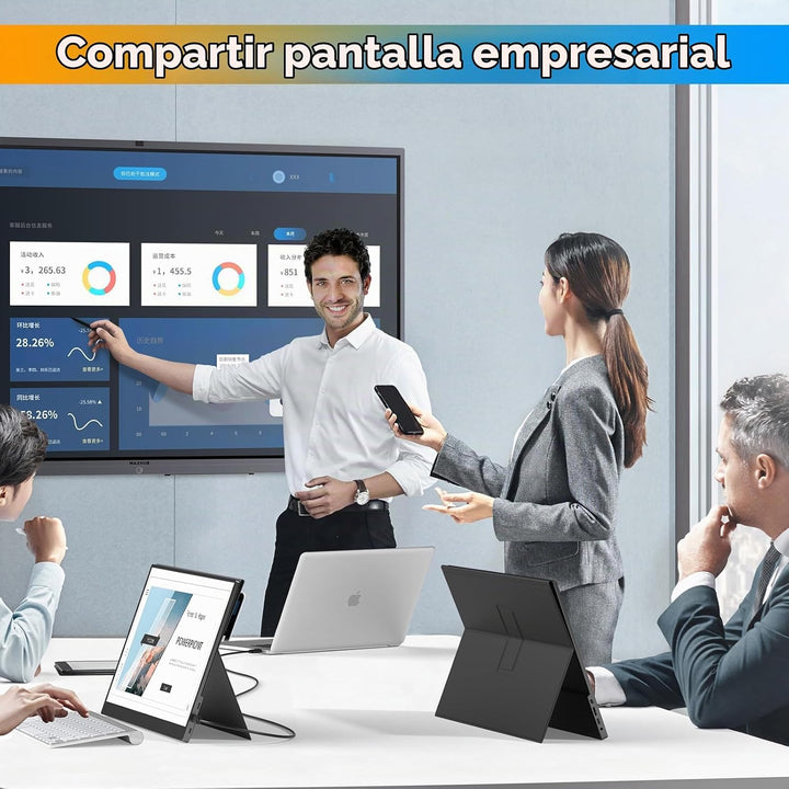WGK Monitor portátil de borde estrecho de 17.3\u201D 1080P FHD 144H...