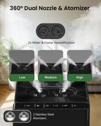 Mifasol Humidificador de niebla fría y cálida para habitación grande
