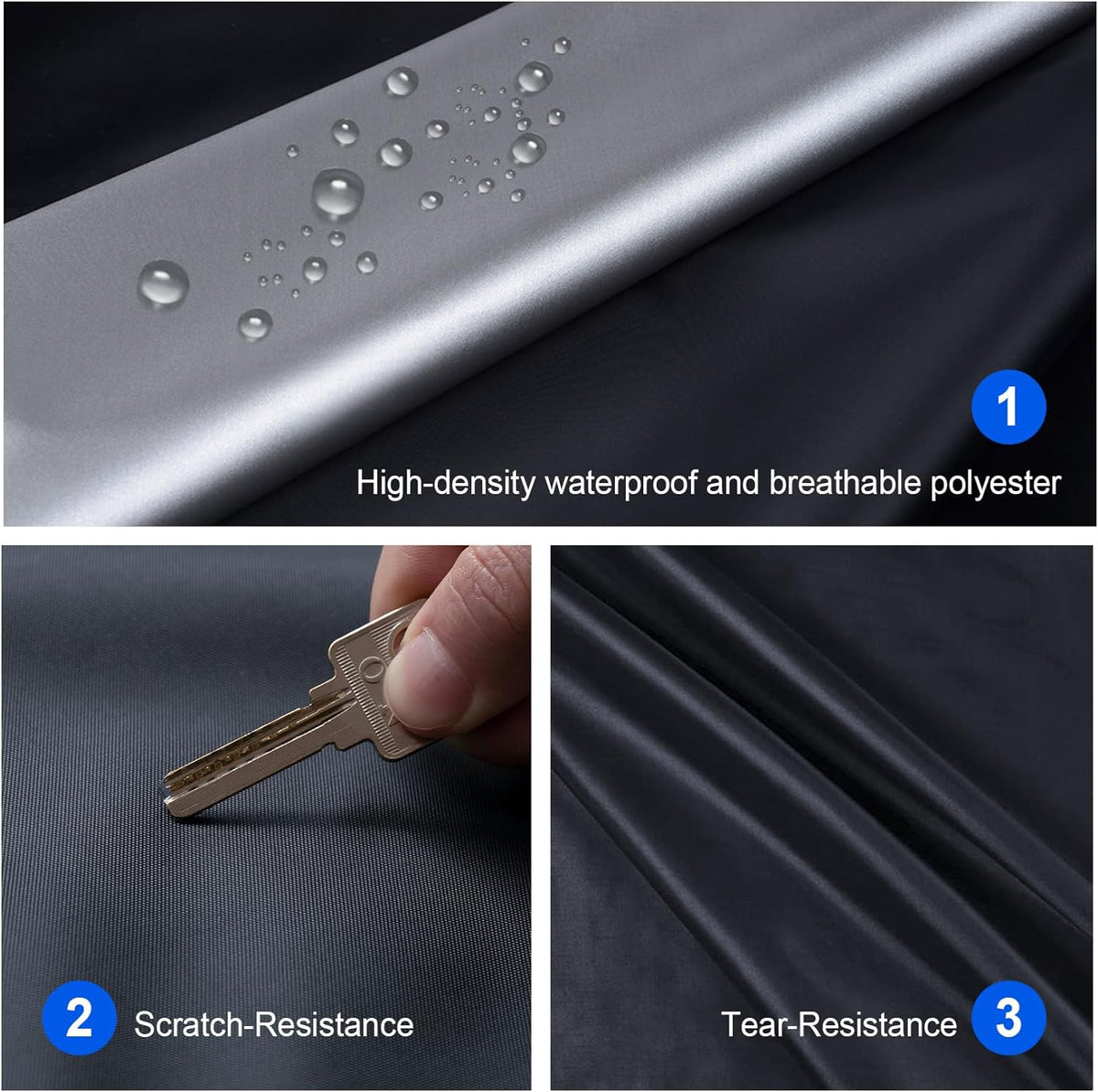 GUNHYI - Cobertor para automóvil para todo tipo de clima, impermeable, ajuste universal, para modelos sedán