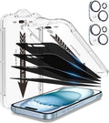 Paquete 4+2 para protector de pantalla de privacidad iPhone 15 (6.1")