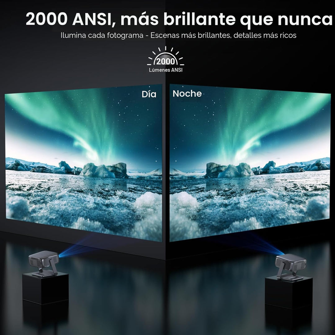 Proyector para exteriores de Google TV con licencia oficial ANSI 20...