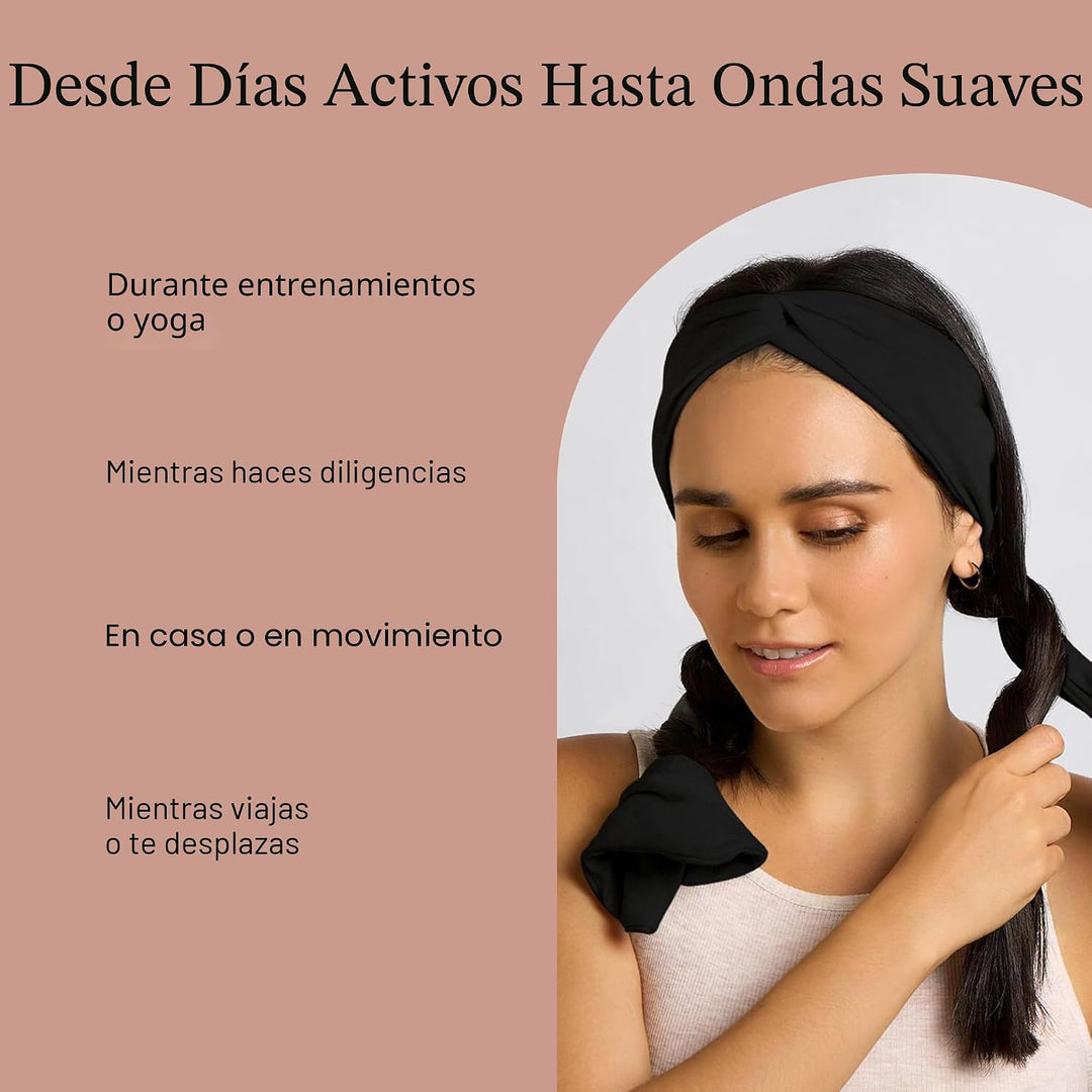 Kitsch Set & Flow Active - Diadema rizadora sin calor para mujer, c...