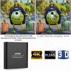 Reproductor multimedia 4K@30hz con control remoto, HDMI hasta 7.1 sonido