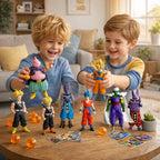 Juego de figuras de acción de superhéroes de anime, figuras de guer...
