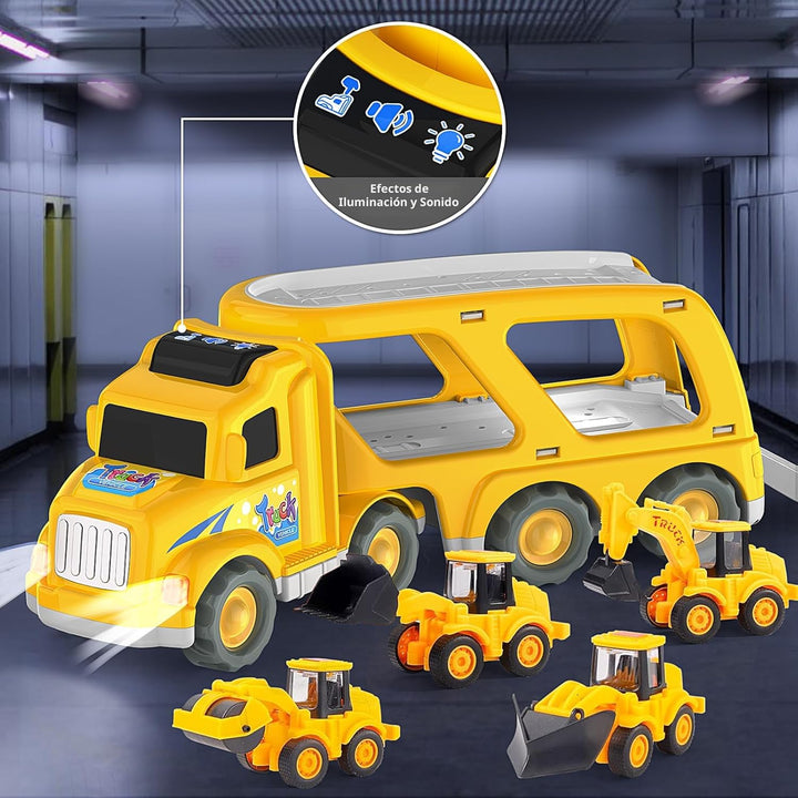 Veslier Camión de construcción de juguetes para niños y niñas de 3,...