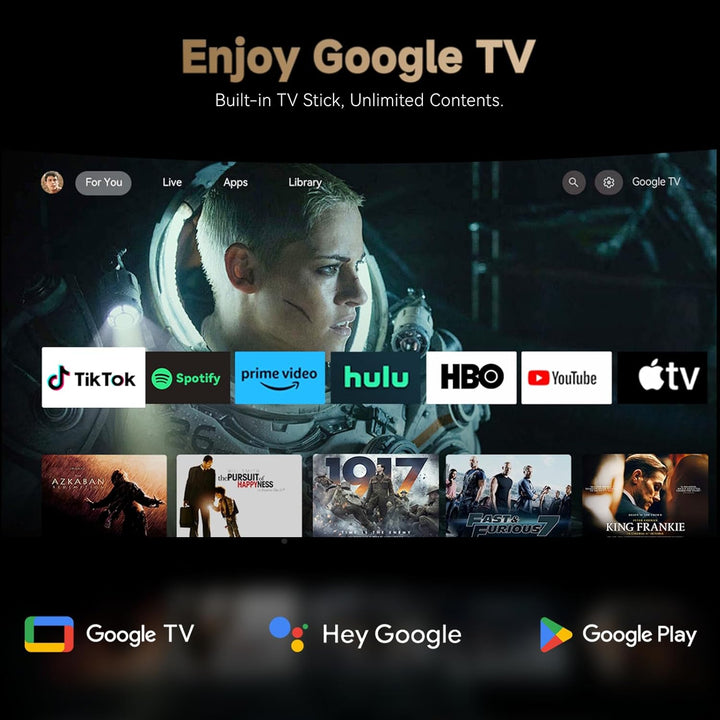 Proyector Wanbo X5 Pro Google TV compatible con 4K, proyector intel...