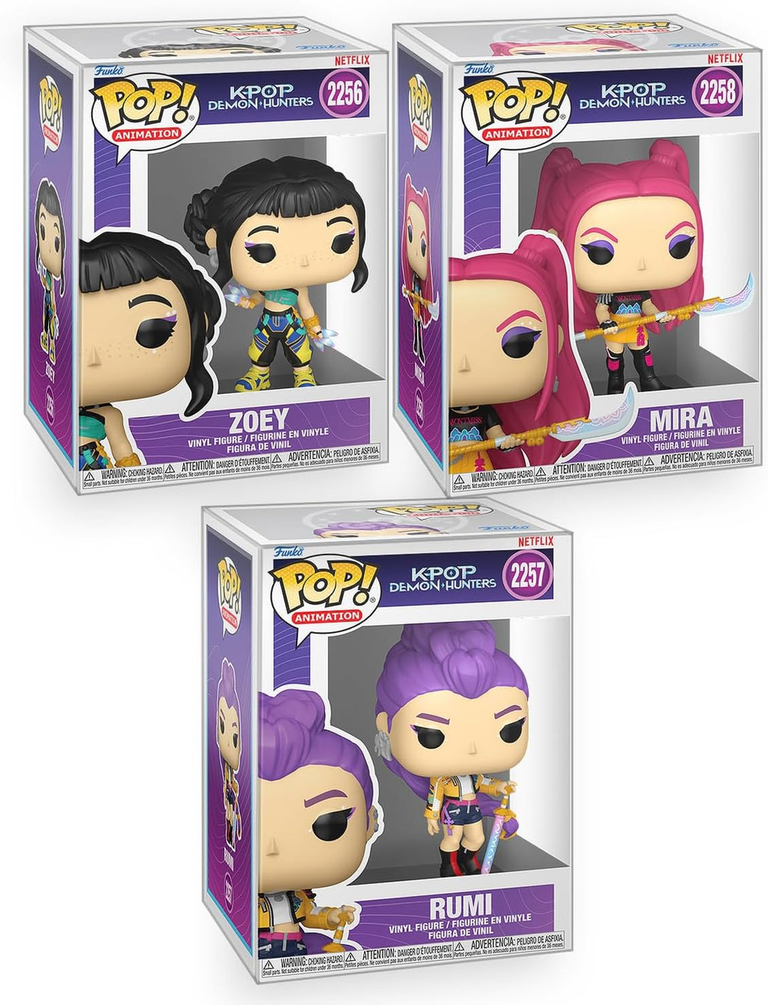 Funko Pop Kpop Demon Hunters - Juego de 3 figuras de