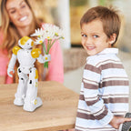 KingsDragon - Robot RC, juguetes para niños, gestos y detección programable, robot inteligente a control remoto para niños de 3 a 8 años, regalo de cumpleaños, amarillo