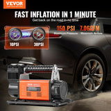 VEVOR - Inflador de neumáticos portátil de 12V, compresor de aire d...