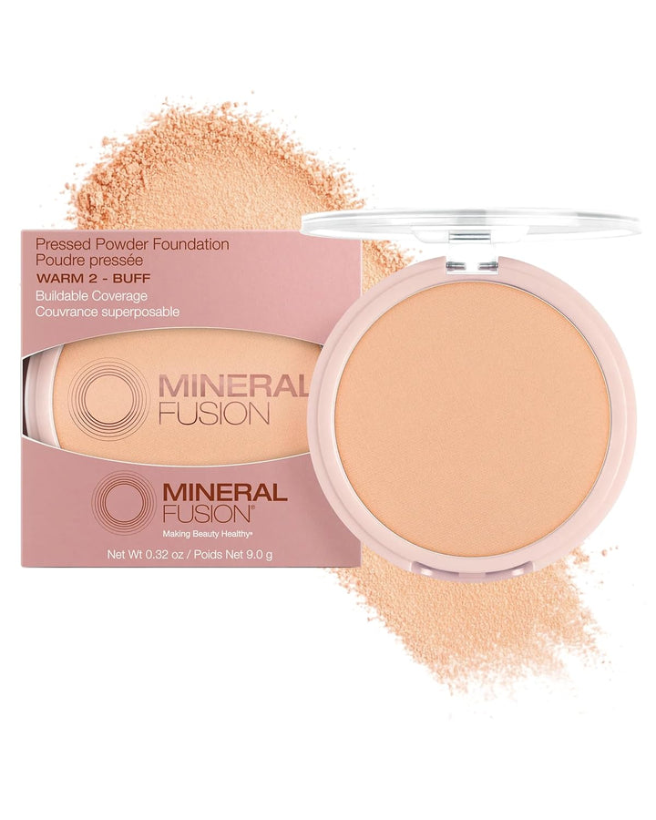Mineral Fusion Base en Polvo Prensada - Polvo Facial de Acabado Mat...