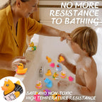 Paquete de 100 patos de goma a granel para niños, juguetes de baño y patos Jeep para patos, flotadores de pato para niños, accesorios para duchas de tiempo, regalos de fiesta de cumpleaños para bebé