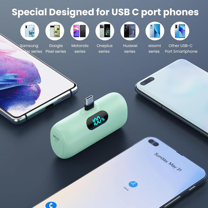 [Paquete de 2] Mini Cargador Portátil 5000mAh Banco de Energía, Ene...