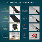 Home Hero Juego de cuchillos de cocina de 16 piezas - Juego de cuchillos