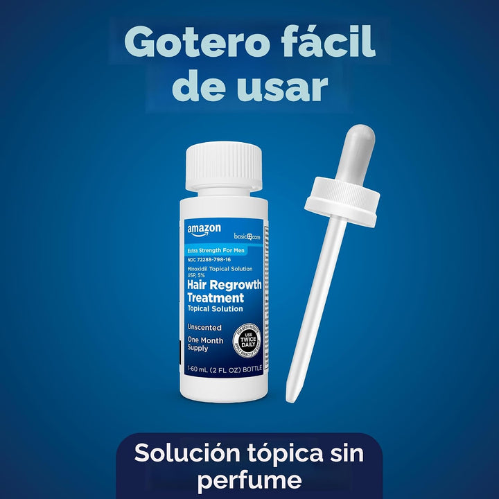 Amazon Basic Care Minoxidil Solución Tópica USP, 5 Por Ciento, Trat...