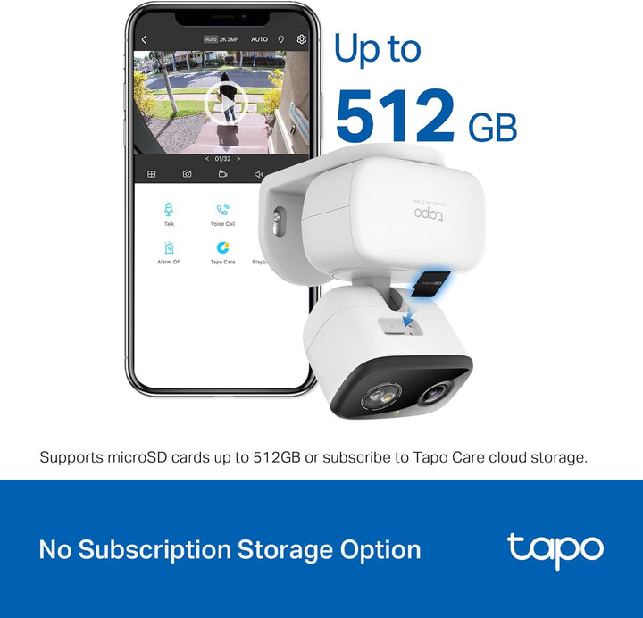 Tapo Cámara de seguridad con cable 2K para interiores y exteriores,...