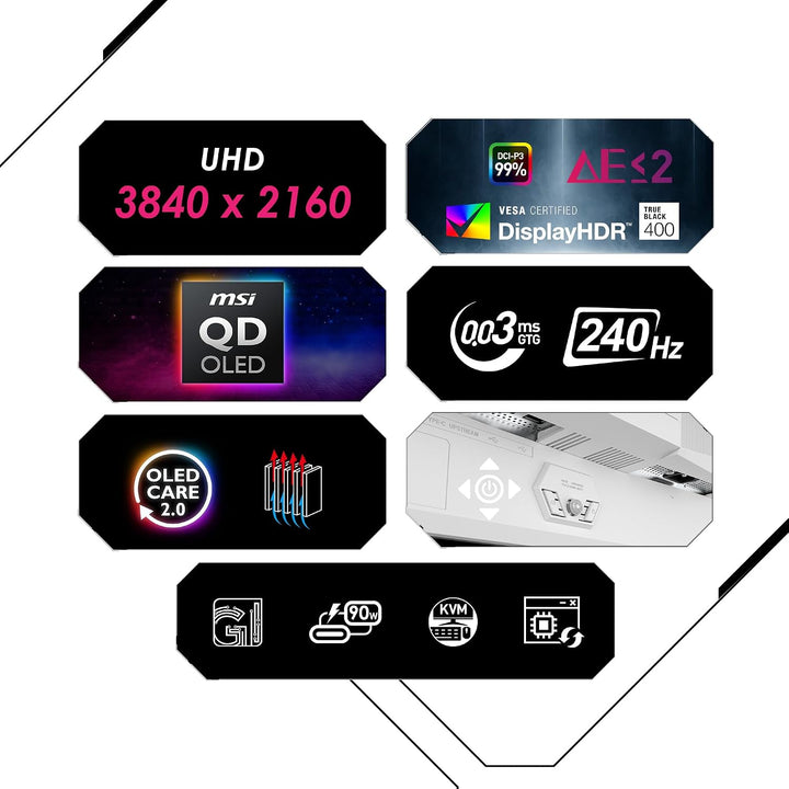 MSI MPG 321URXW QD-OLED - Monitor de computadora 32 pulgadas 3840 x...