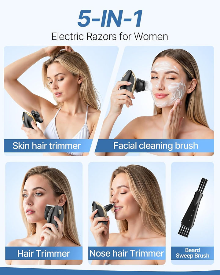 Maquinillas de afeitar eléctricas para mujeres, afeitadora corporal...