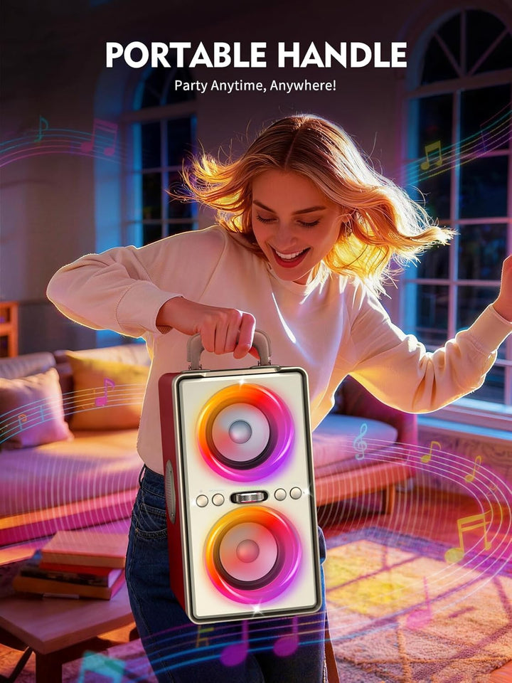 YIER Altavoz Bluetooth, altavoz de fiesta de pico de 240 W con grav...