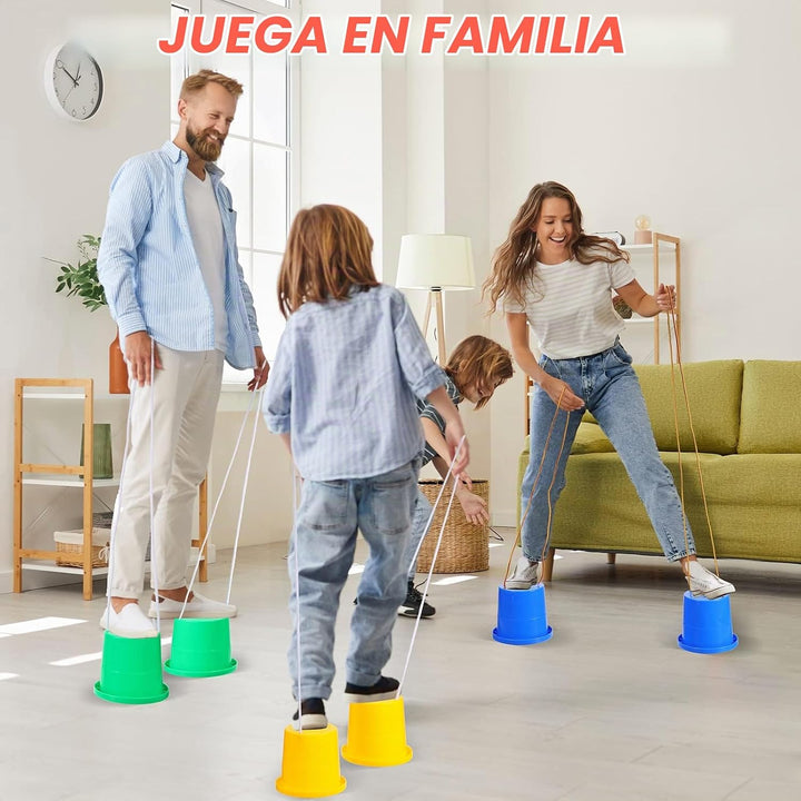 Hungdao 12 pares de zancos de equilibrio para niños, juguete de plá...