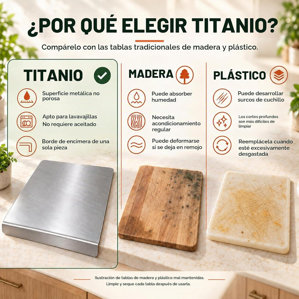 Kant Tabla de cortar de acero inoxidable con labio, tablas de cortar de acero para cocina, no tóxicas, aptas para lavavajillas, tabla de cortar y amasar para masa, carne, verduras, frutas, pan