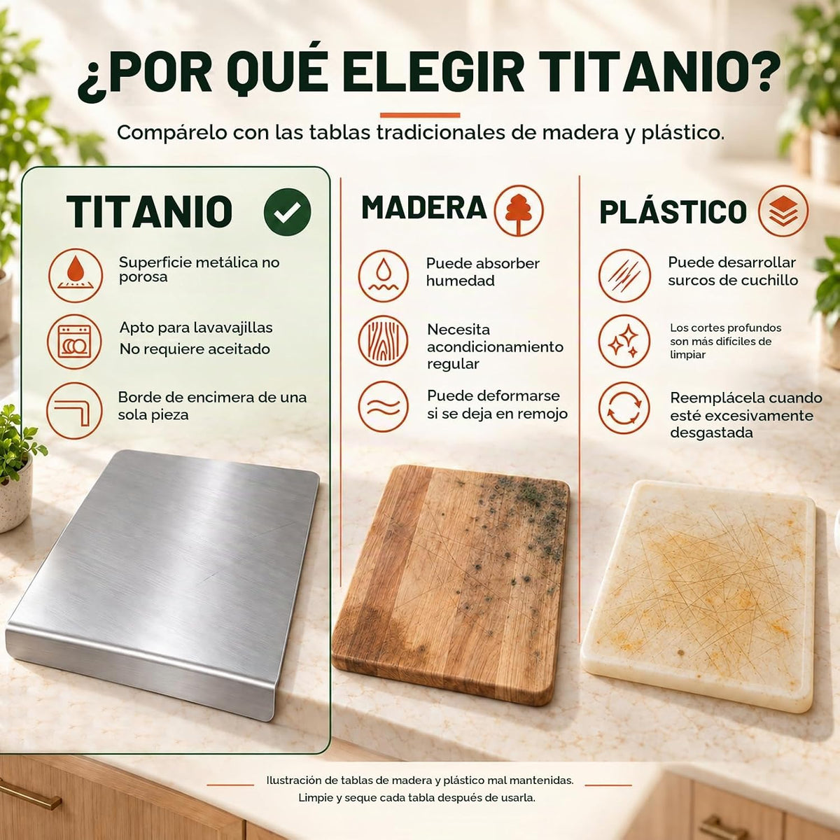 Kant Tabla de cortar de acero inoxidable con labio, tablas de cortar de acero para cocina, no tóxicas, aptas para lavavajillas, tabla de cortar y amasar para masa, carne, verduras, frutas, pan